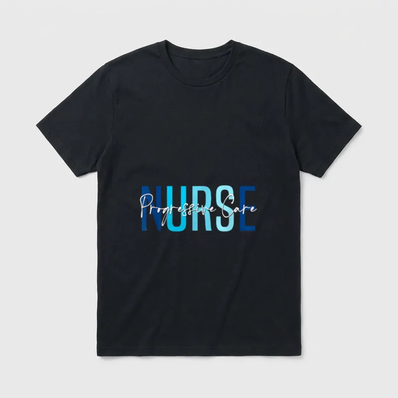 Vintage Progressive Care Nurse Unit Stethoscope T-Shirt – Classic T-Shirt in Black