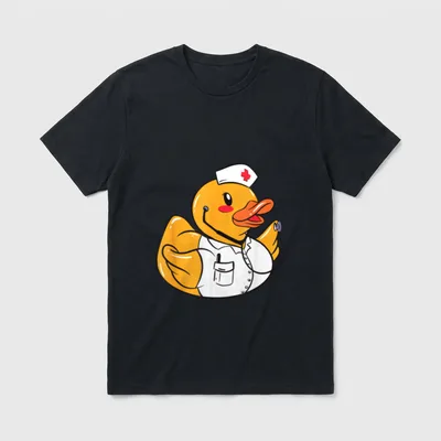 Rubber Nurse Duck on Duty Medical T-Shirt – Classic T-Shirt in Black