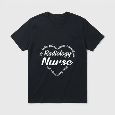 Radiology Nurse Heart Word Cloud T-Shirt – Classic T-Shirt in Black