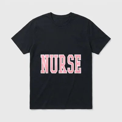 Nurse Trendy Preppy Pink T-Shirt – Classic T-Shirt in Black