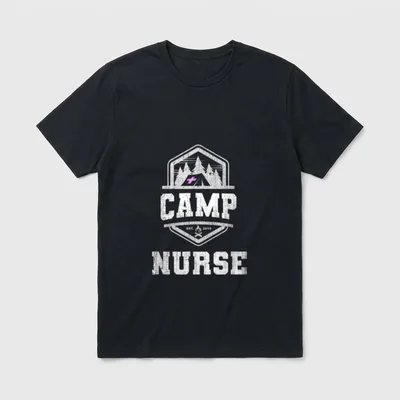 Summer CAMP NURSE Medical Staff Campground T-Shirt – Classic T-Shirt in Black