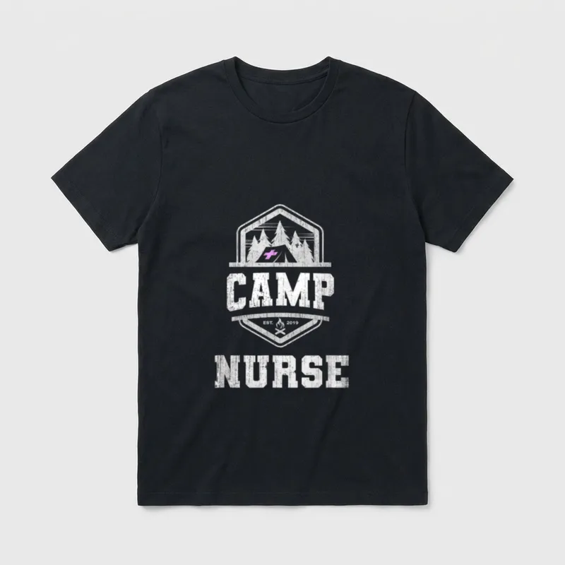 Summer CAMP NURSE Medical Staff Campground T-Shirt – Classic T-Shirt in Black