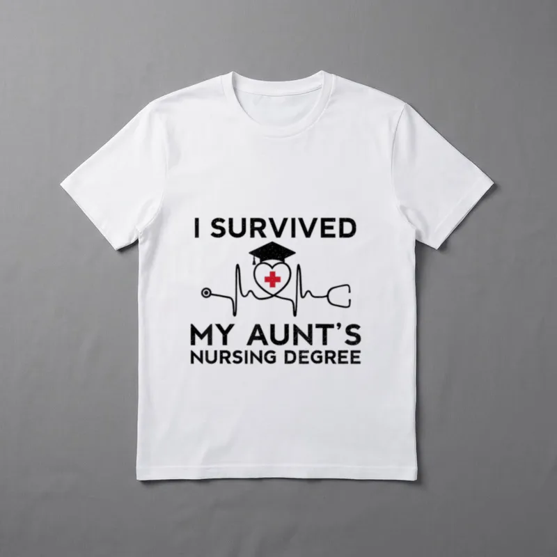 I Survived My Aunt's Nursing Degree T-Shirt – Classic T-Shirt in Black