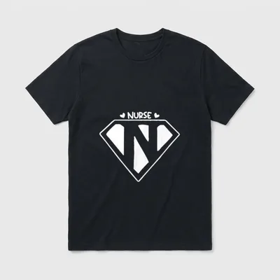 Super Heroes Wear Scrubs Nursing T-Shirt – Classic T-Shirt in Black