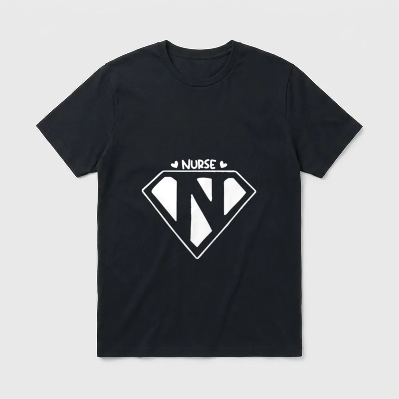 Super Heroes Wear Scrubs Nursing T-Shirt – Classic T-Shirt in Black