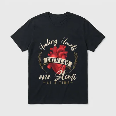Cath Lab Nursing Catheter Laboratory Cathlab T-Shirt – Classic T-Shirt in Black