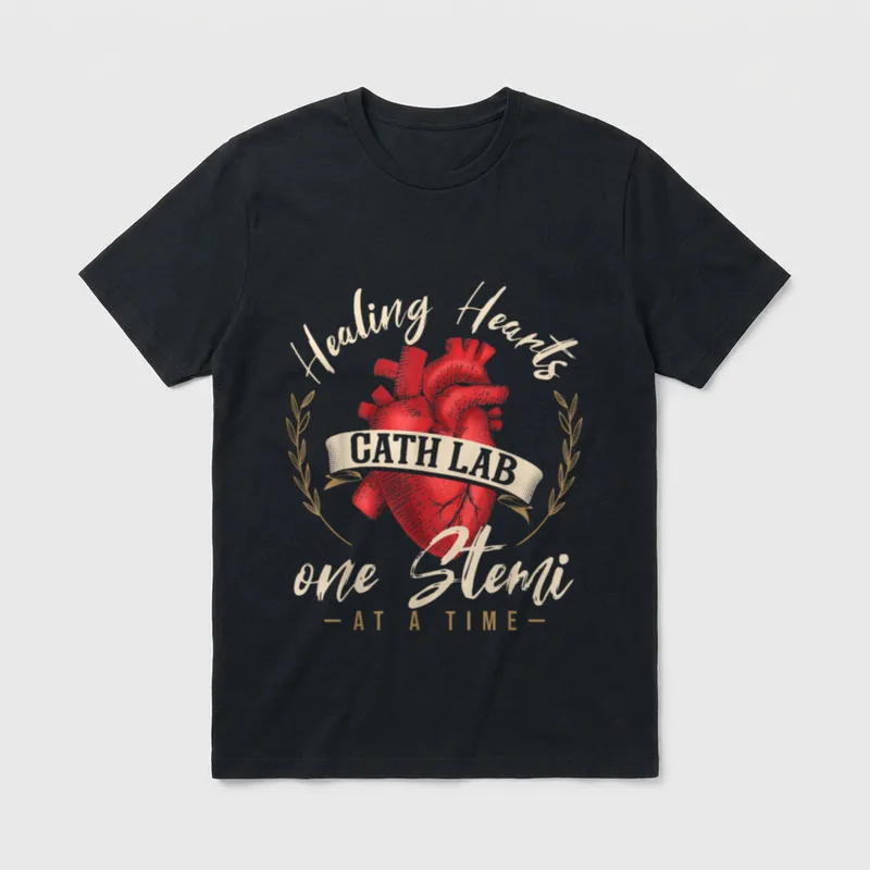 Cath Lab Nursing Catheter Laboratory Cathlab T-Shirt – Classic T-Shirt in Black