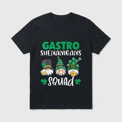 Gnome Gastro Shenanigans Squad Nurse St T-Shirt – Classic T-Shirt in Black