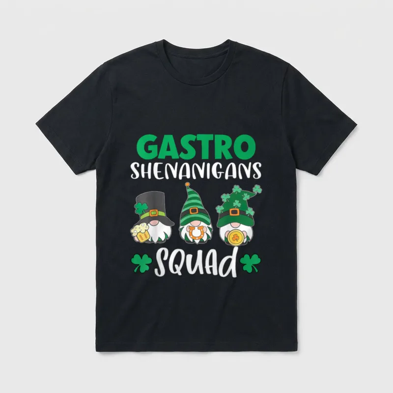 Gnome Gastro Shenanigans Squad Nurse St T-Shirt – Classic T-Shirt in Black