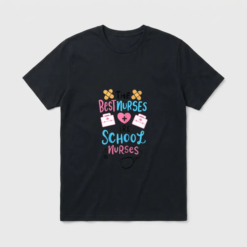 School Nurse Medical Nursing Love T-Shirt – Classic T-Shirt in Black