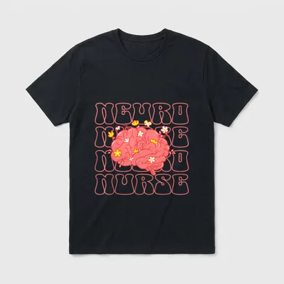 Neuro Nurse Brain Neurology Neuroscience Nursing T-Shirt – Classic T-Shirt in Black