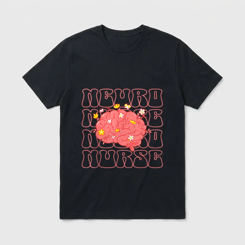 Neuro Nurse Brain Neurology Neuroscience Nursing T-Shirt – Classic T-Shirt in Black