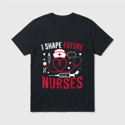 I Shape Future Nurses Clinical Nursing T-Shirt – Classic T-Shirt in Black