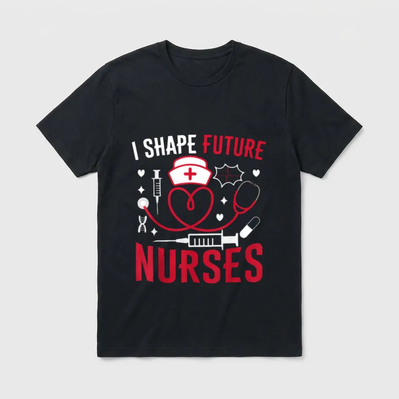 I Shape Future Nurses Clinical Nursing T-Shirt – Classic T-Shirt in Black