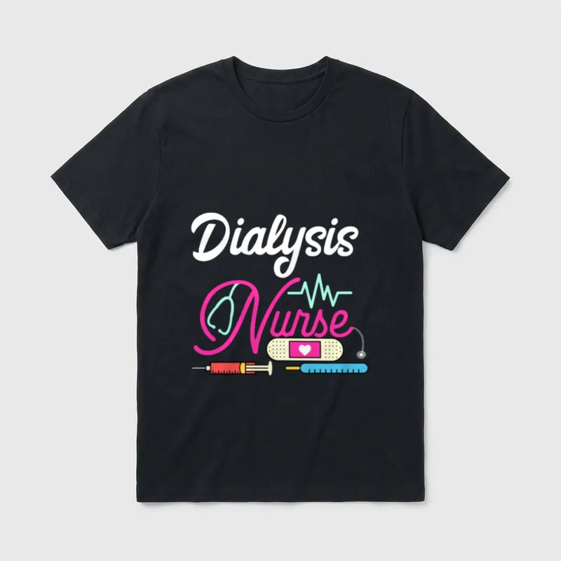 Dialysis Nurse Funny Nursing RN LPN T-Shirt – Classic T-Shirt in Black