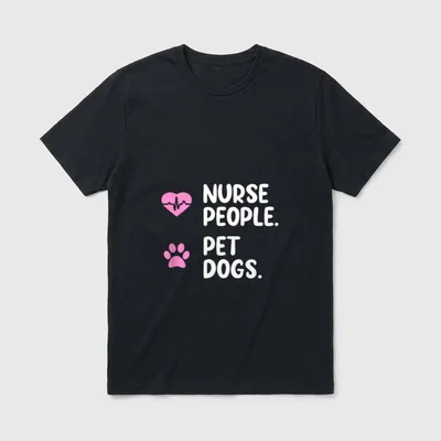 RN Nurse Nursing Student Dog Mom T-Shirt – Classic T-Shirt in Black