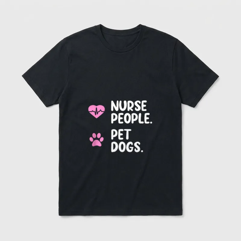 RN Nurse Nursing Student Dog Mom T-Shirt – Classic T-Shirt in Black