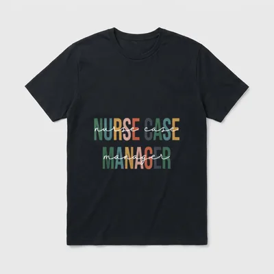 Nurse Case Manager Nursing Management Double-needle T-Shirt – Classic T-Shirt in Black