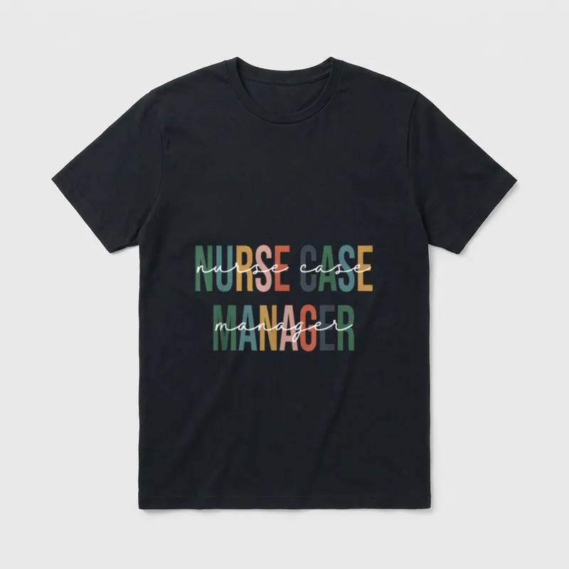 Nurse Case Manager Nursing Management Double-needle T-Shirt – Classic T-Shirt in Black