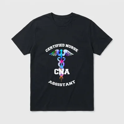 Certified Nursing Nurse Assistant CNA Caduceus T-Shirt – Classic T-Shirt in Black