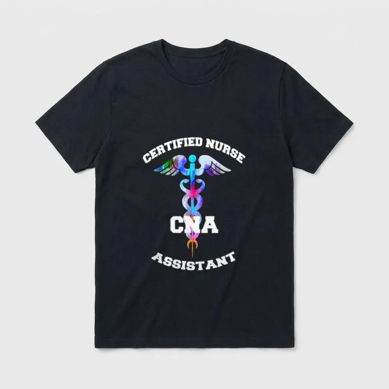 Certified Nursing Nurse Assistant CNA Caduceus T-Shirt – Classic T-Shirt in Black