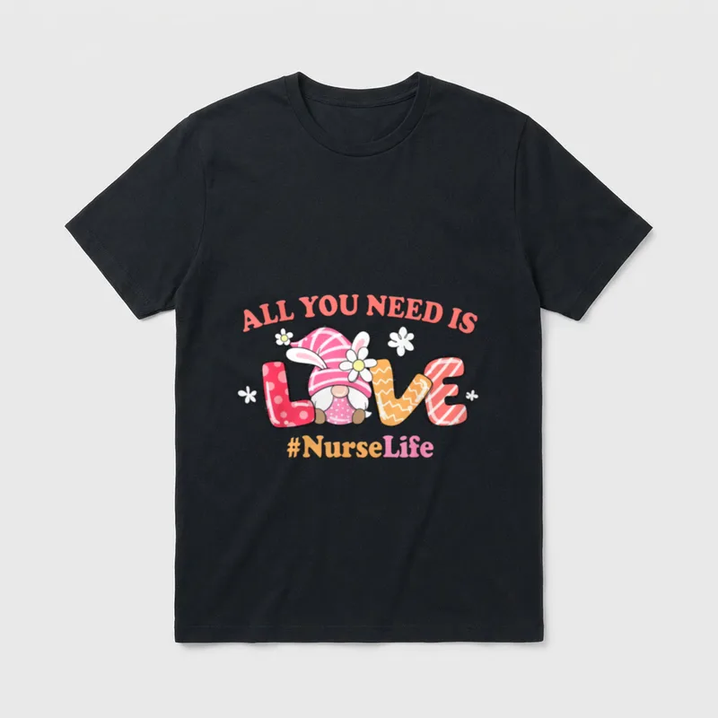 Nurse Week 2021 Nursing Spring Colorful T-Shirt – Classic T-Shirt in Black