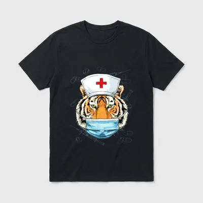 Tiger Nurse Practitioner RN Nursing School T-Shirt – Classic T-Shirt in Black