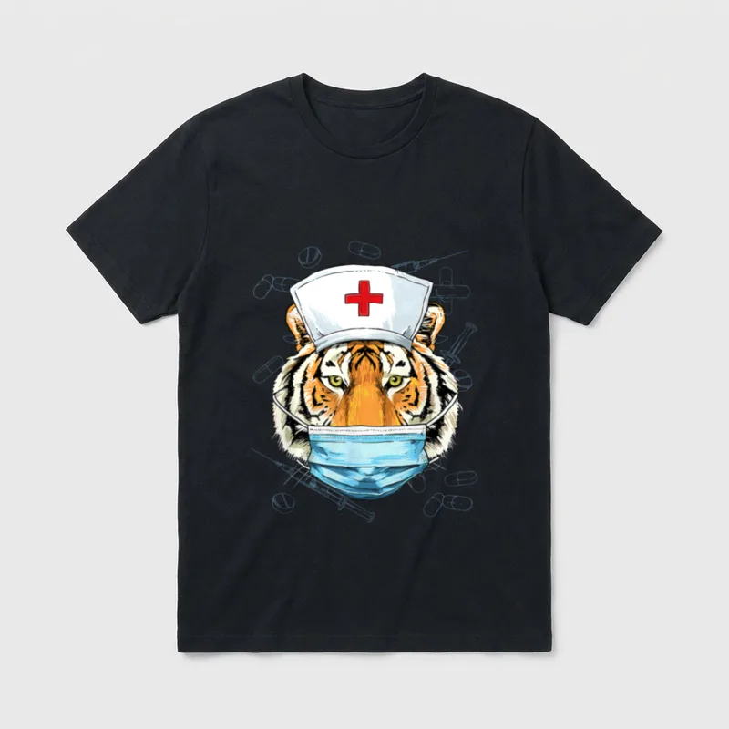 Tiger Nurse Practitioner RN Nursing School T-Shirt – Classic T-Shirt in Black