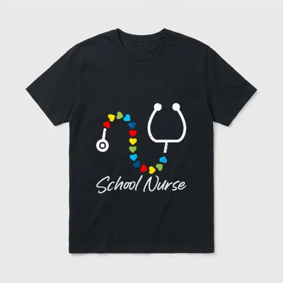 School Nurse Back to Cool Nursing T-Shirt – Classic T-Shirt in Black
