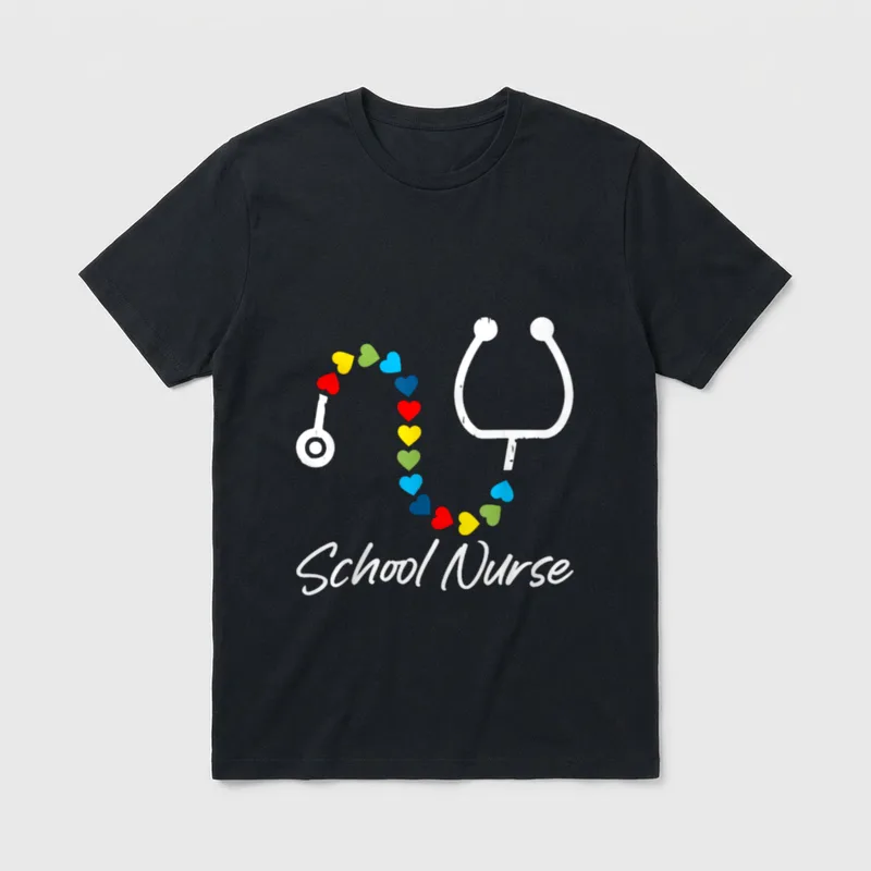 School Nurse Back to Cool Nursing T-Shirt – Classic T-Shirt in Black