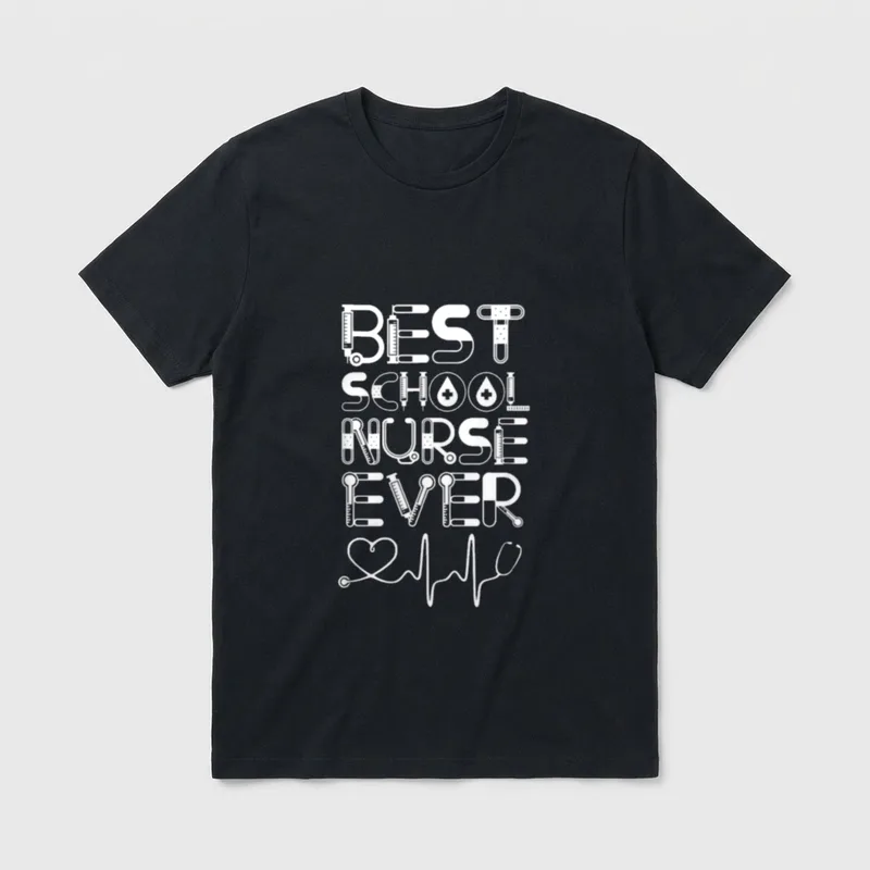 Best School Nurse Ever Nurses Nursing T-Shirt – Classic T-Shirt in Black