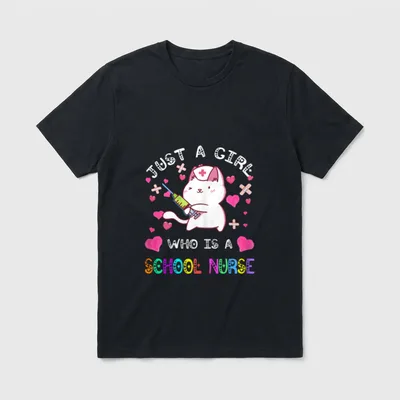 Girl Who Is School Nurse Medical T-Shirt – Classic T-Shirt in Black