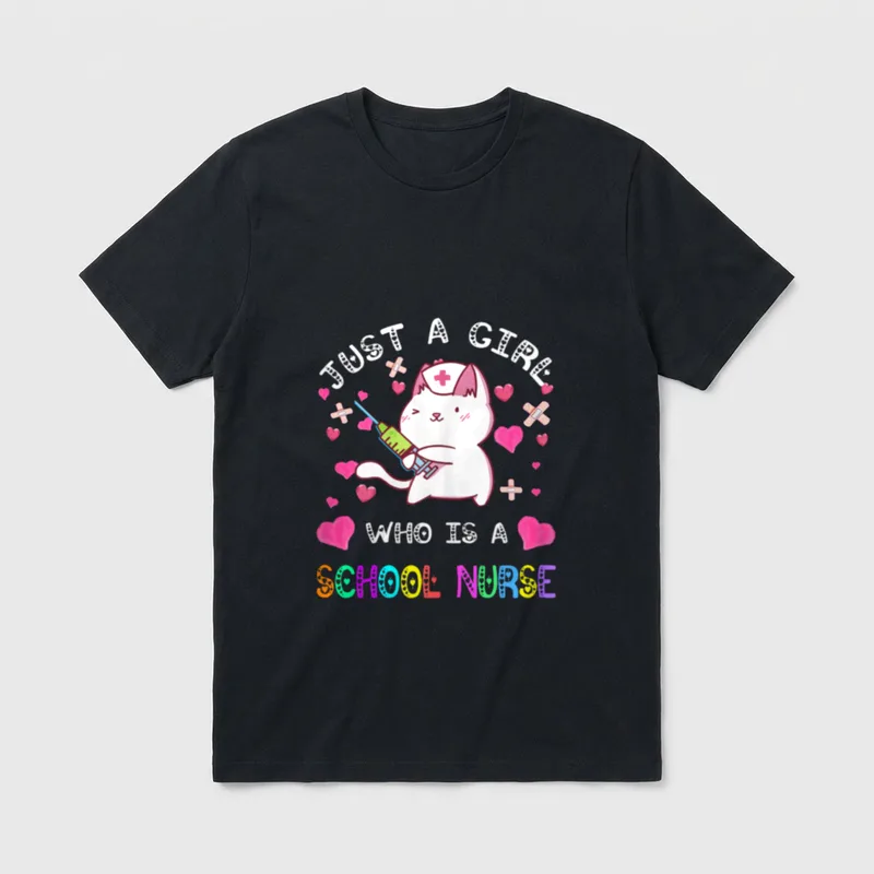 Girl Who Is School Nurse Medical T-Shirt – Classic T-Shirt in Black