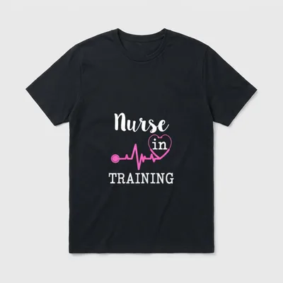 Nursing School RN Nurse in Training T-Shirt – Classic T-Shirt in Black