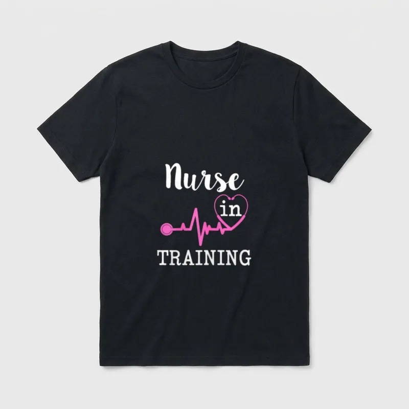Nursing School RN Nurse in Training T-Shirt – Classic T-Shirt in Black