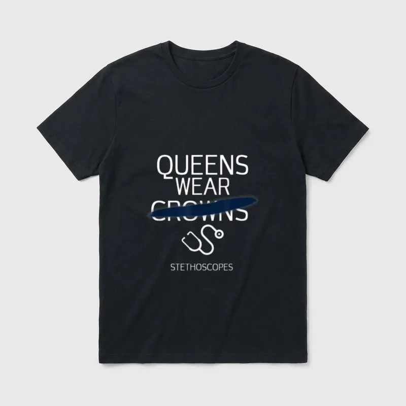 RN Nursing School Nurse Graduation Queen T-Shirt – Classic T-Shirt in Black