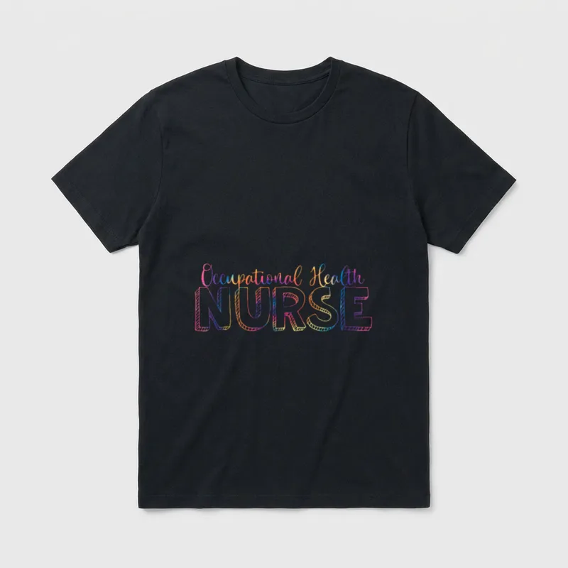 Tie Dye Cute Occupational Health Nurse T-Shirt – Classic T-Shirt in Black