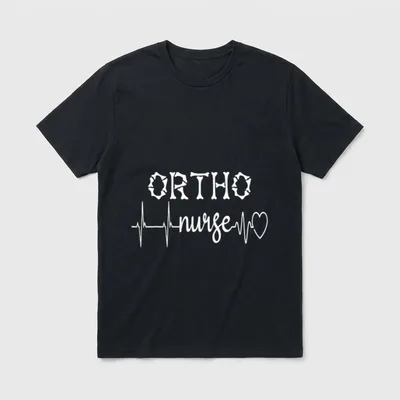 Orthopedic Nurse Doctor Staff Heartbeat Ortho T-Shirt – Classic T-Shirt in Black