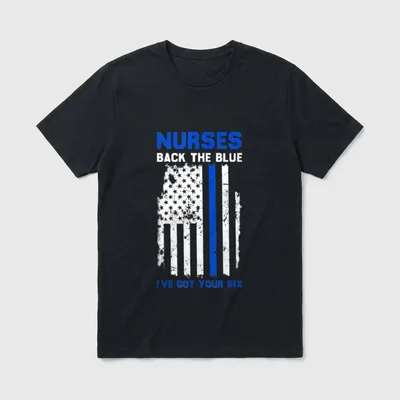 Nurses Back the Blue I've Proud T-Shirt – Classic T-Shirt in Black