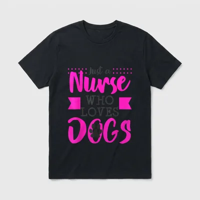 Nurse Dog Mom Nursing Student T-Shirt – Classic T-Shirt in Black