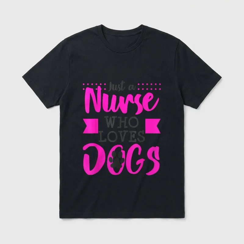 Nurse Dog Mom Nursing Student T-Shirt – Classic T-Shirt in Black