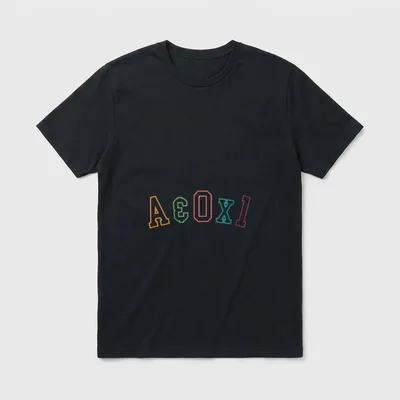 Nursing Alert T-Shirt – Arched collegiate block letters spelling A&Ox1 – Classic T-Shirt in Black