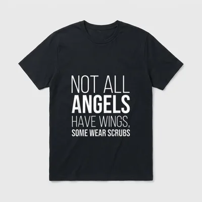 Wings Some Wear Scrubs Nurse Doctor T-Shirt – Classic T-Shirt in Black