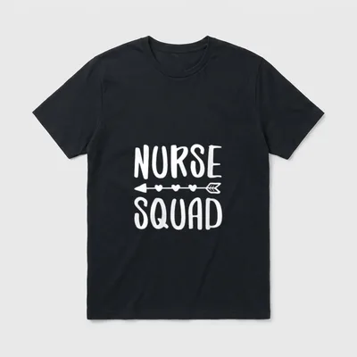 Nurse Squad Teacher Student Nursing Team T-Shirt – Classic T-Shirt in Black