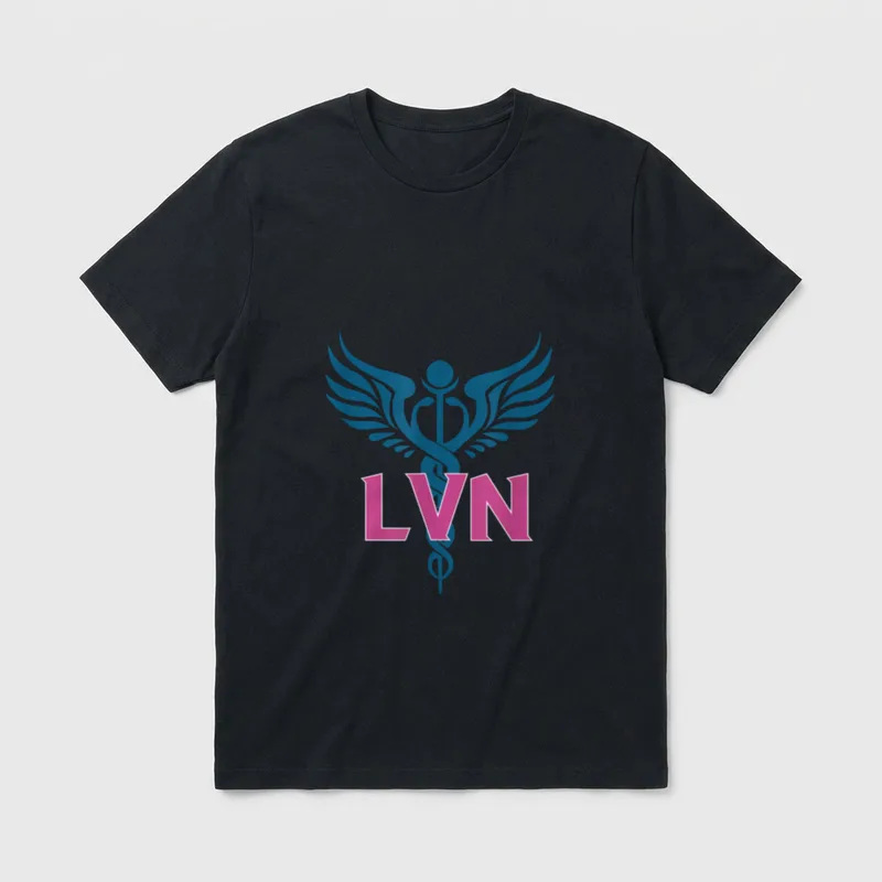 LVN Nurse Caduceus Serpents Nursing Symbol T-Shirt – Classic T-Shirt in Black