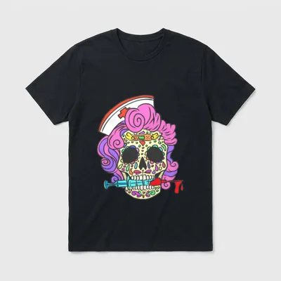 Nurse for Nursing Student Sugar Registered T-Shirt – Classic T-Shirt in Black