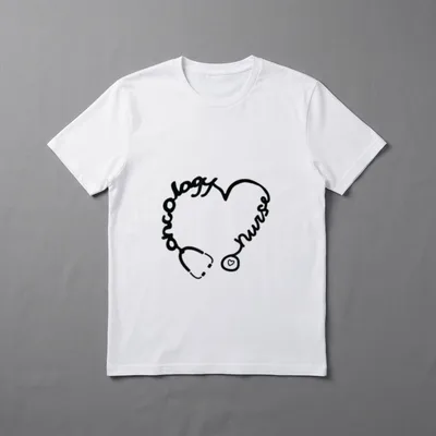Oncology Nurse Stethoscope Heart Nursing T-Shirt – Classic T-Shirt in Black