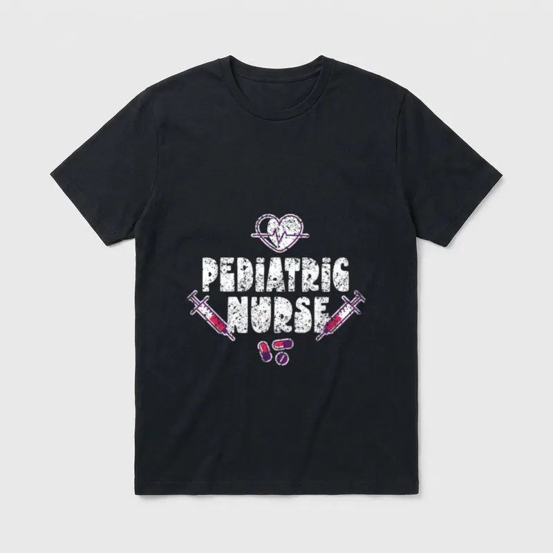 Pediatric Nurse Pediatrics Nurses Nursing T-Shirt – Classic T-Shirt in Black