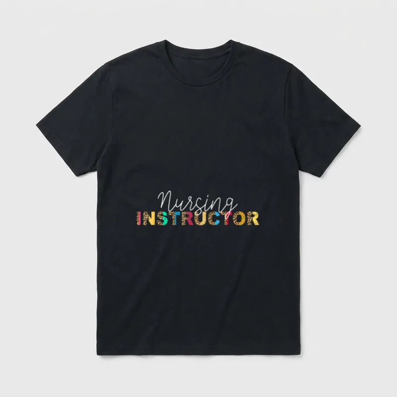 Cute Nursing Instructor Leopard Clinical Nurse T-Shirt – Classic T-Shirt in Black