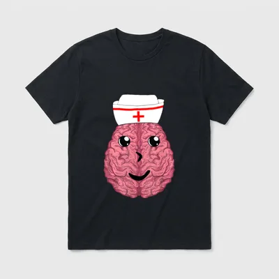 Neuroscience Brain Neuro Nurse Nursing Nurselife T-Shirt – Classic T-Shirt in Black